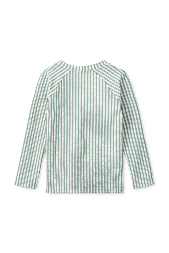 Liewood kopalni zgornji del z dolgimi rokavi otroški Noah Seersucker Longsleeve Swim Tee LW19978.PPY2 zelena SS26