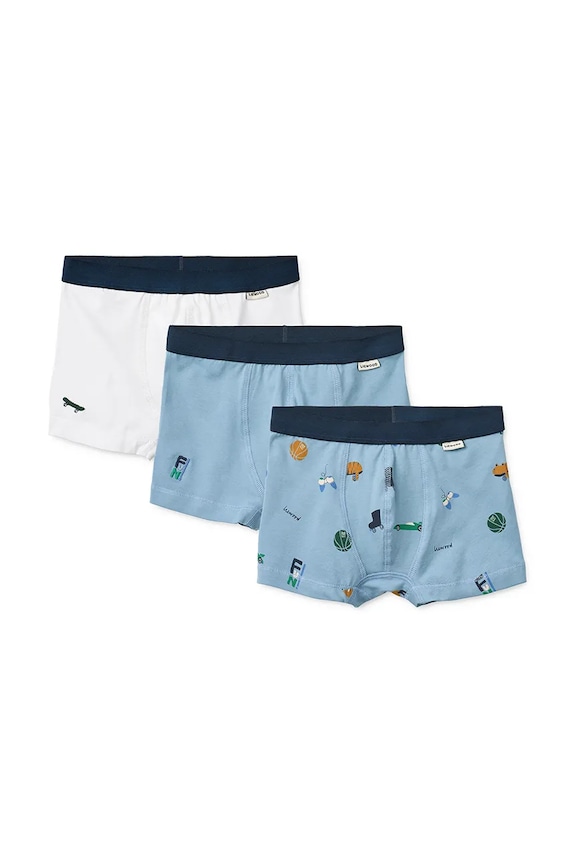 Liewood boxeri copii Marvin Boxers 3-pack boxeri albastru LW20283.PPY2