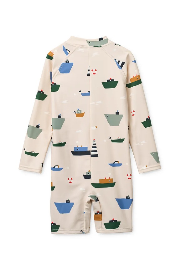 Liewood plážový overal detský Max Printed LS Swim Jumpsuit LW20434.PPY2 béžová SS26