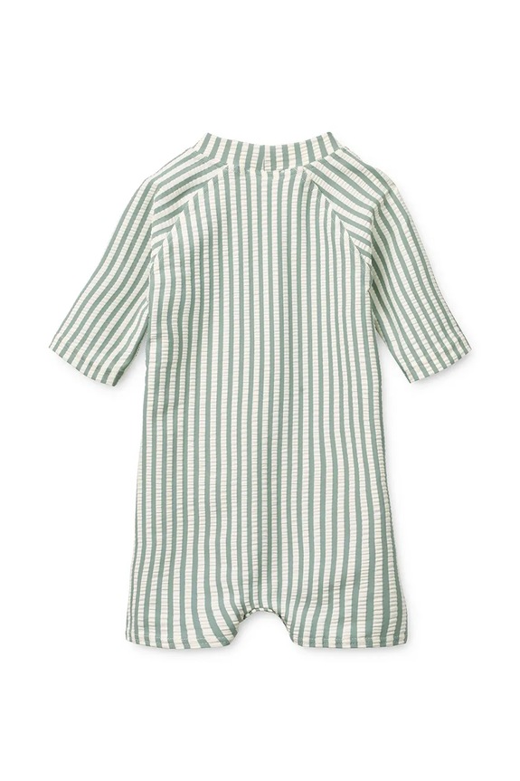 Liewood plažni kombinezon otroški Thor Seersucker Baby Swim Jumpsuit LW20438.PPY2 zelena SS26
