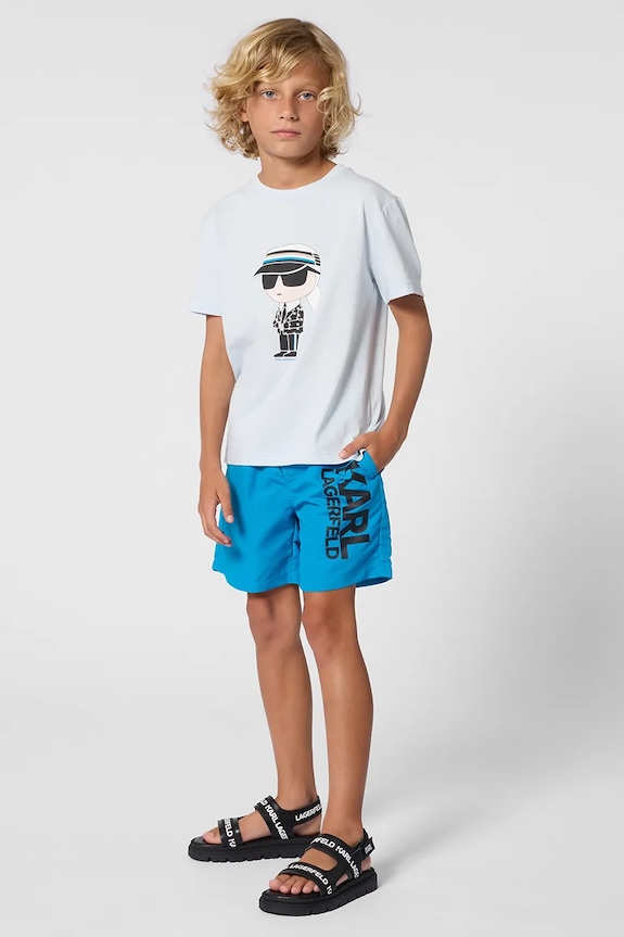 Detské plavkové šortky Karl Lagerfeld modrá Z31079.162.174