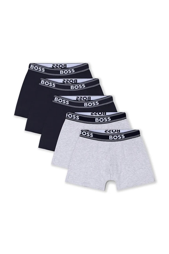 Otroške boksarice BOSS 5-pack Oprijete boksarice mornarsko modra J52664.102.150
