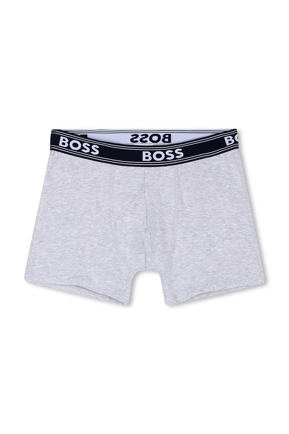 Dečki Otroške boksarice BOSS 5-pack J52664.102.150 mornarsko modra