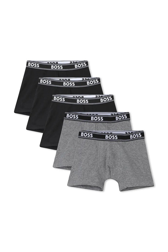 Otroške boksarice BOSS 5-pack Oprijete boksarice črna J52664.102.150
