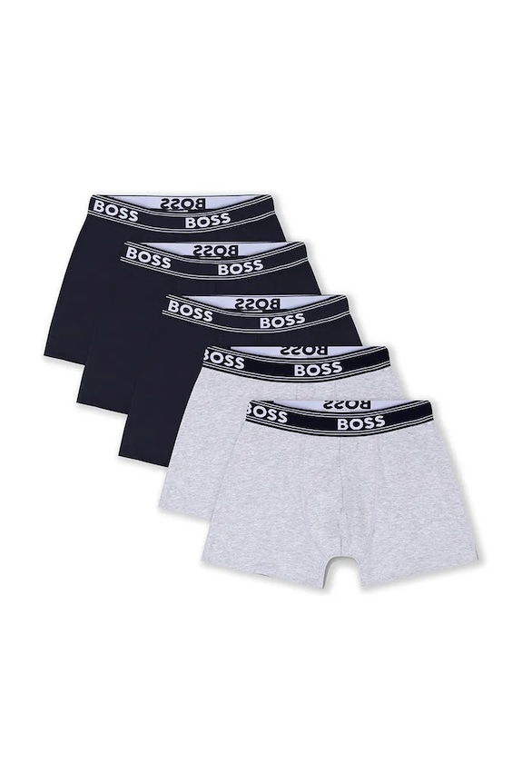 BOSS bokserki dziecięce 5-pack drobny wzór granatowy J52664.162.174