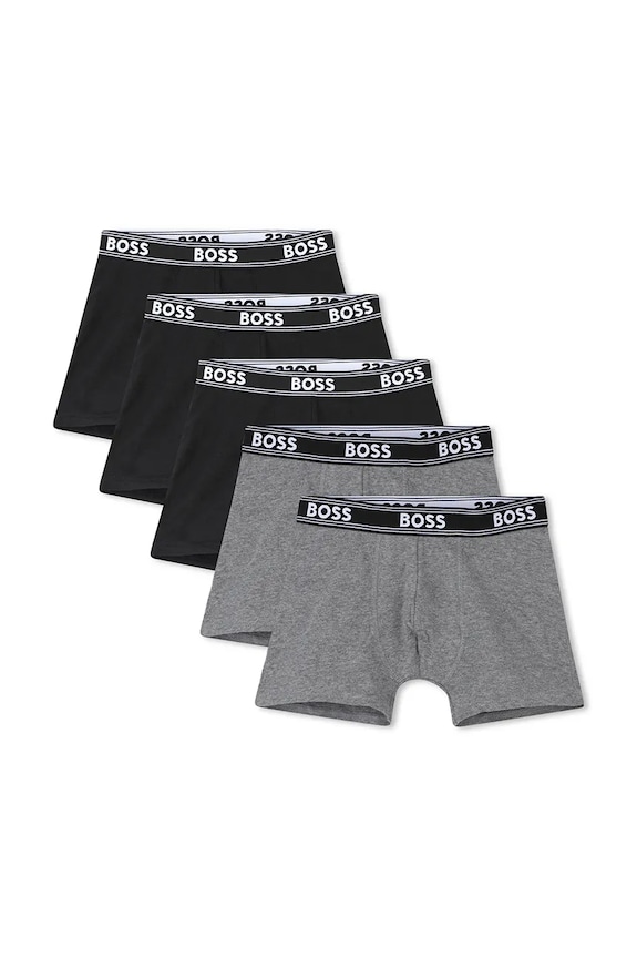 Otroške boksarice BOSS 5-pack Oprijete boksarice črna J52664.162.174