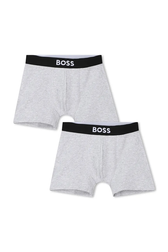 Otroške boksarice BOSS 2-pack Oprijete boksarice siva J52665.102.150