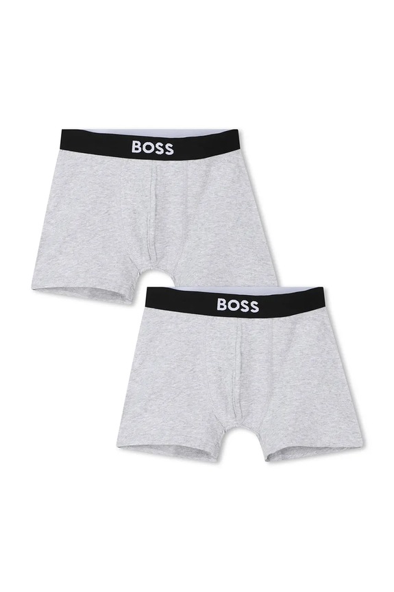 BOSS bokserki dziecięce 2-pack bokserki dopasowane szary J52665.162.174