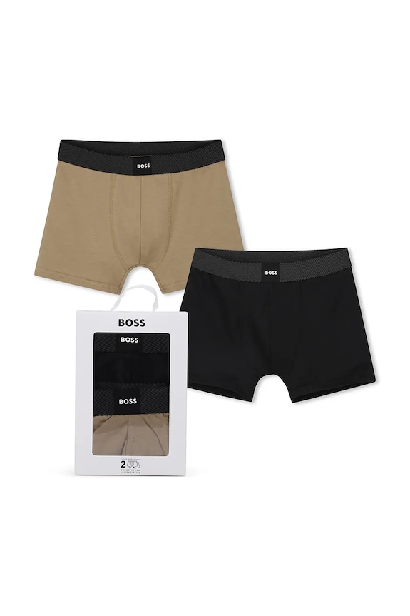 Dječje bokserice BOSS 2-pack uske bokserice crna J53148.162.174