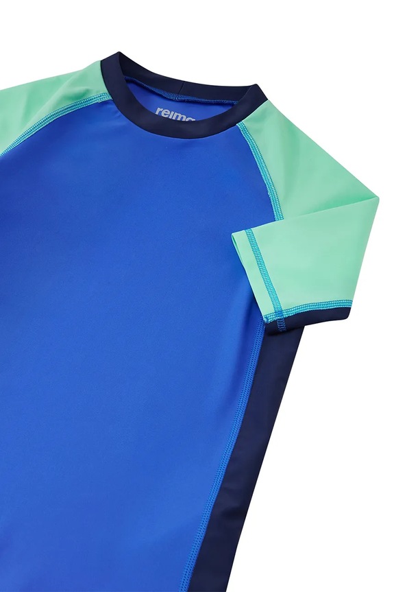 Chłopiec Reima t-shirt kąpielowy dziecięcy Uiva UV 50+ 5200149G.PPY2 niebieski