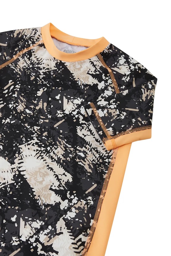 Chłopiec Reima t-shirt kąpielowy dziecięcy Uiva UV 50+ 5200149H.PPY2 czarny
