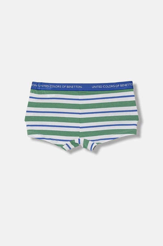 United Colors of Benetton bokserki dziecięce bawełniane z elastanem 2-pack 3NIE0X01O.G.Stagionale zielony SS26