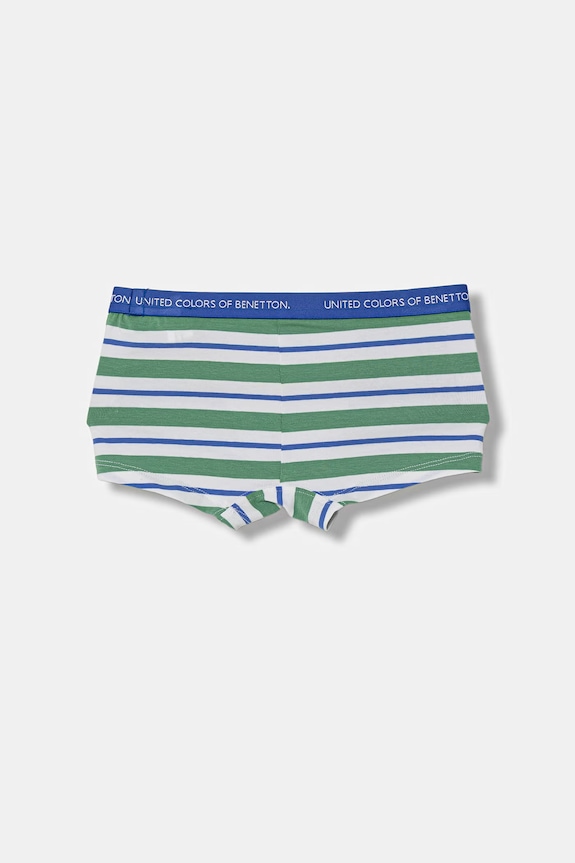 United Colors of Benetton bokserki dziecięce bawełniane z elastanem 2-pack 3NIE0X01O.G.Stagionale zielony SS26