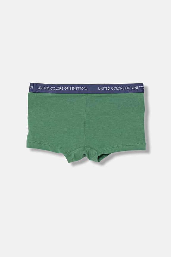 Chłopiec United Colors of Benetton bokserki dziecięce bawełniane z elastanem 2-pack 3NIE0X01O.G.Stagionale zielony