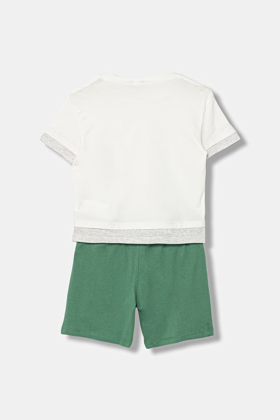 Παιδική βαμβακερή πιτζάμα δύο τεμαχίων United Colors of Benetton 30960P09Y.G.Stagionale λευκό SS26