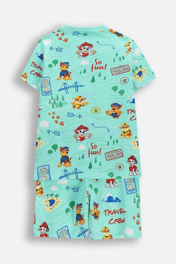 Coccodrillo pijama din două piese pentru copii, din bumbac WC6448201LBD albastru SS26