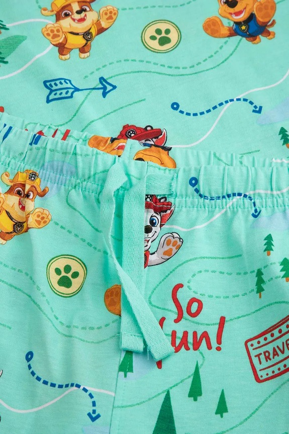 Coccodrillo pijama din două piese pentru copii, din bumbac albastru WC6448201LBD