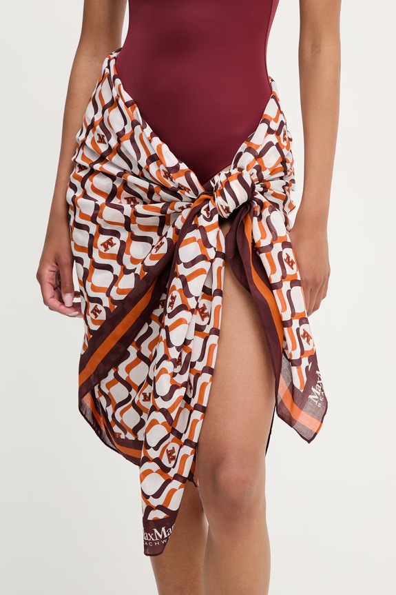 Max Mara Beachwear pareo damskie ELFI brązowy 2616541019600