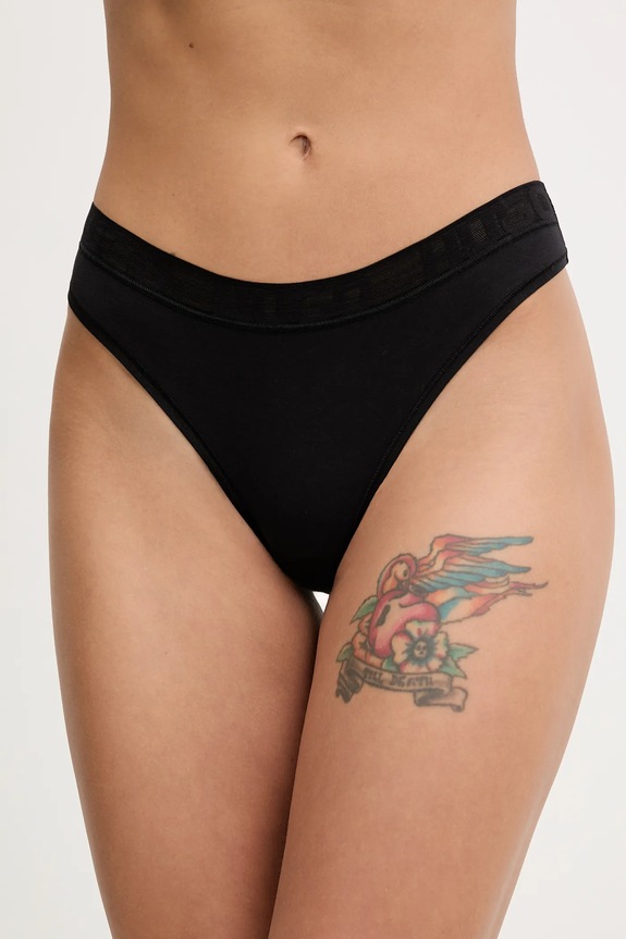 Tangá HUGO MESH LOGO THONG tangá čierna 50557141