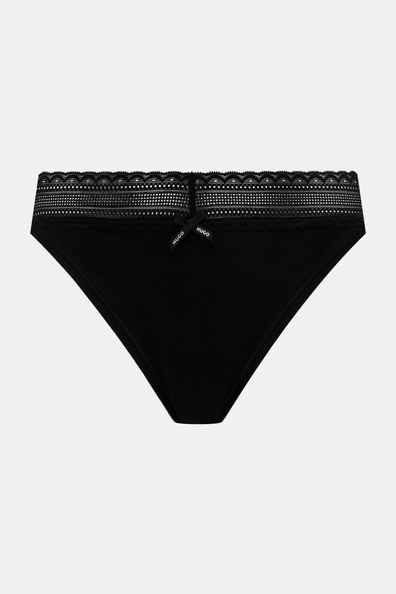 Nohavičky HUGO TRIPLET LACE BRIEF 3-pak 50557200 čierna SS26