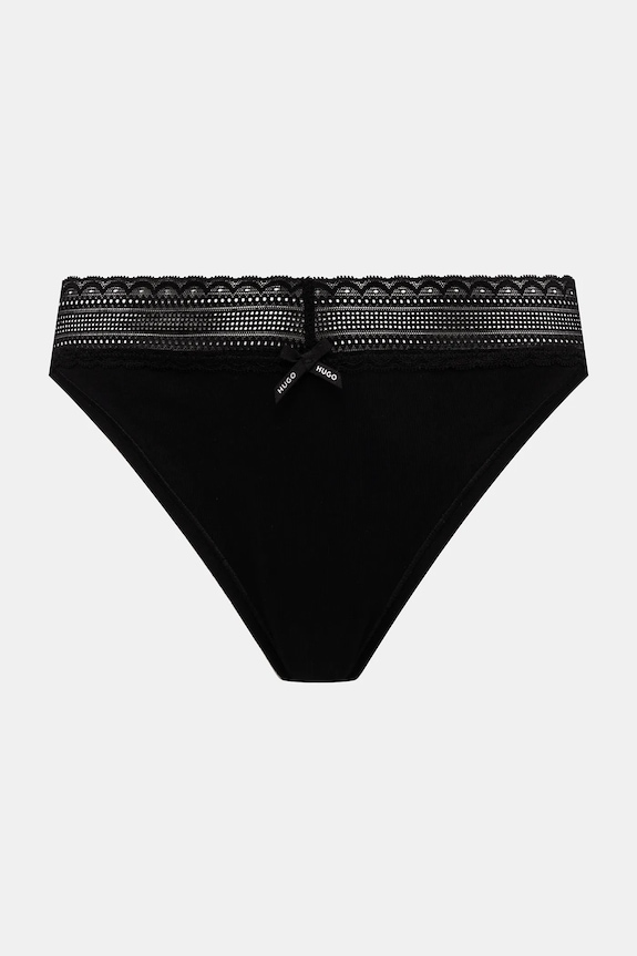 Nohavičky HUGO TRIPLET LACE BRIEF 3-pak 50557200 čierna SS26