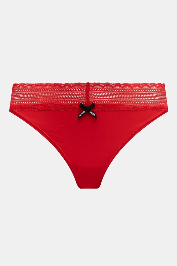 Tangá HUGO FIVE LACE STRING 5-pak 50557204 červená SS26