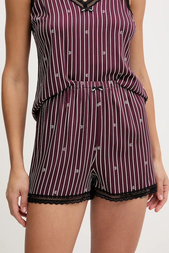 Pyžamové šortky HUGO UNIQUE SHORTS spodný fialová 50556739