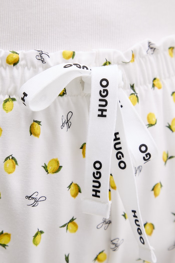 HUGO kratek spodnji del pižame ženske z modalom CASUAL SHORTS bež 50556938