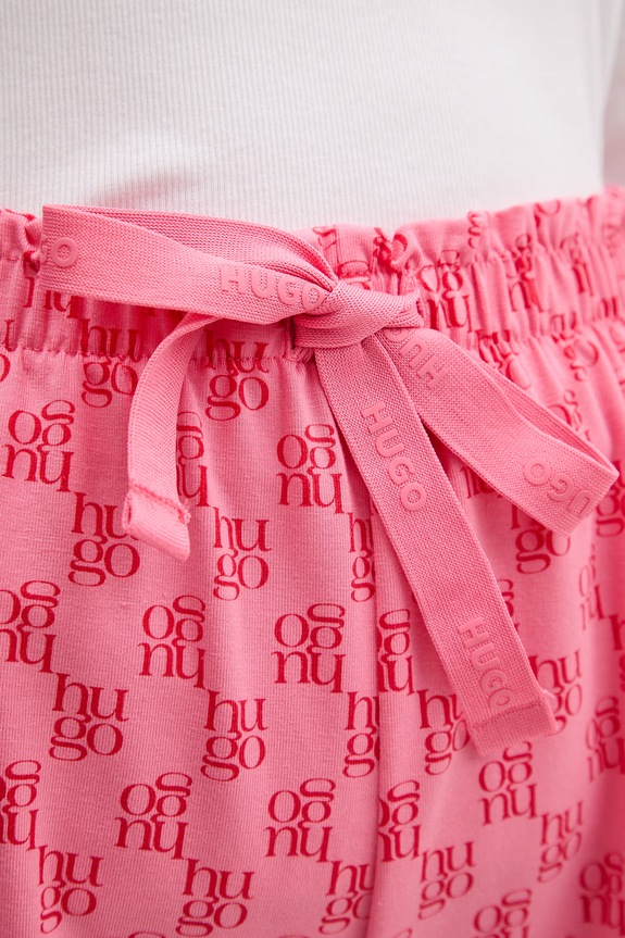 HUGO szorty piżamowe damskie z modalem CASUAL SHORTS różowy 50556938