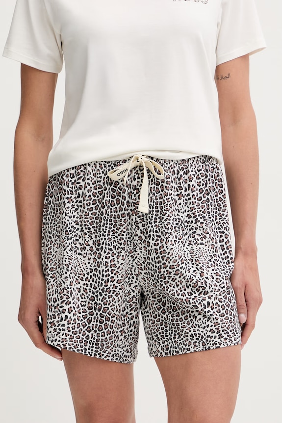 HUGO піжамні шорти жіночі з модалем CASUAL SHORTS бежевий 50556938