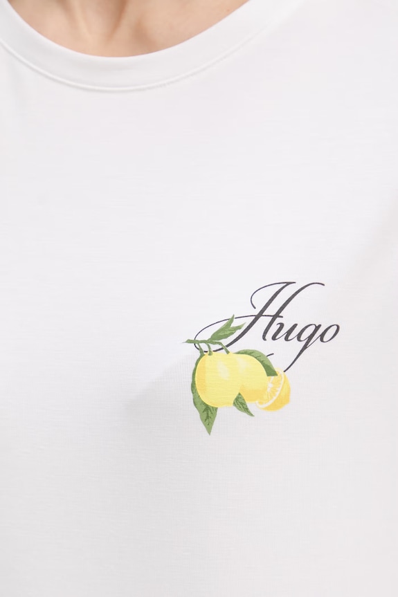 HUGO tričko dámske z modalom CASUAL T-SHIRT 50556981 biela