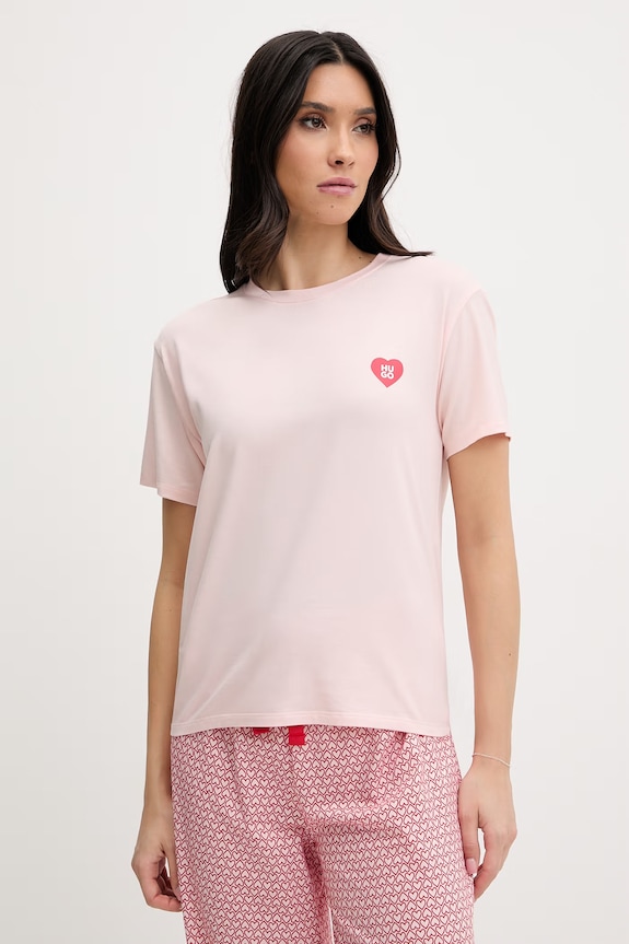 HUGO tričko dámske s modalom CASUAL T-SHIRT ružová 50556981