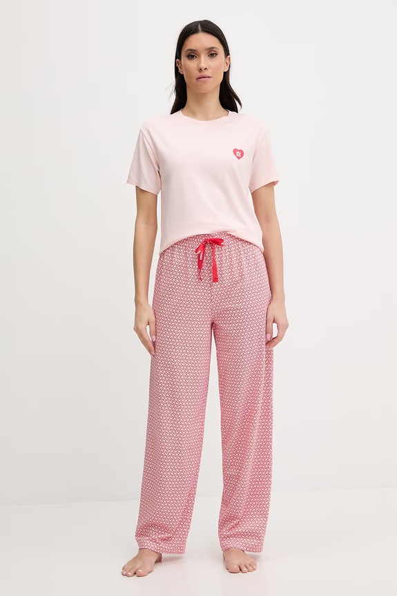 HUGO tricou de damă din modal CASUAL T-SHIRT 50556981 roz SS26