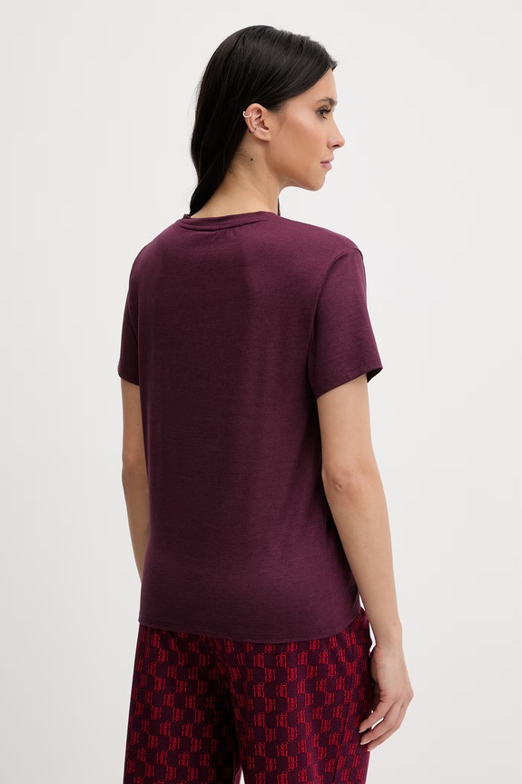 Îmbrăcăminte HUGO tricou de damă cu modal CASUAL T-SHIRT 50556981 violet