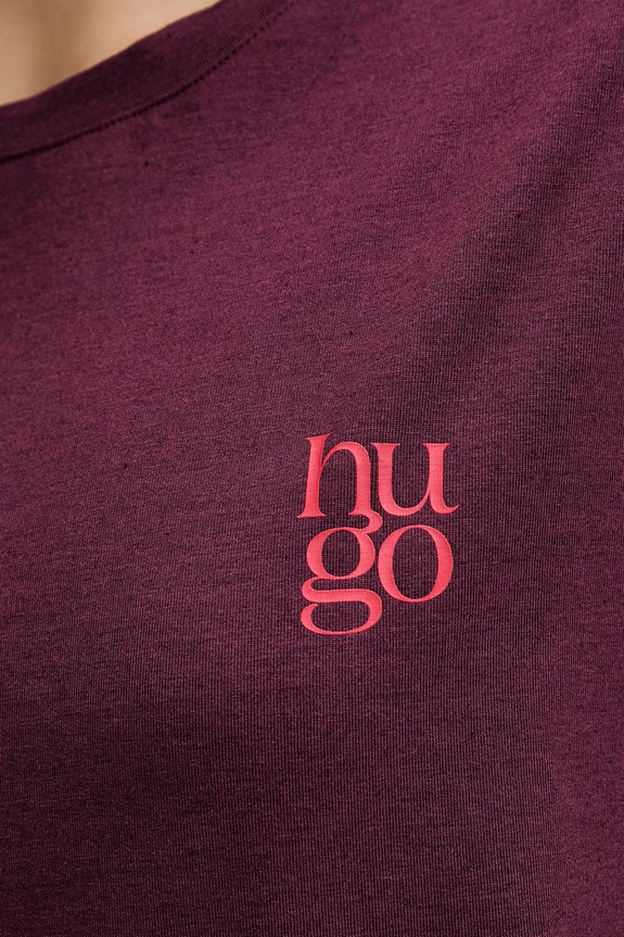 HUGO tricou de damă cu modal CASUAL T-SHIRT 50556981 violet