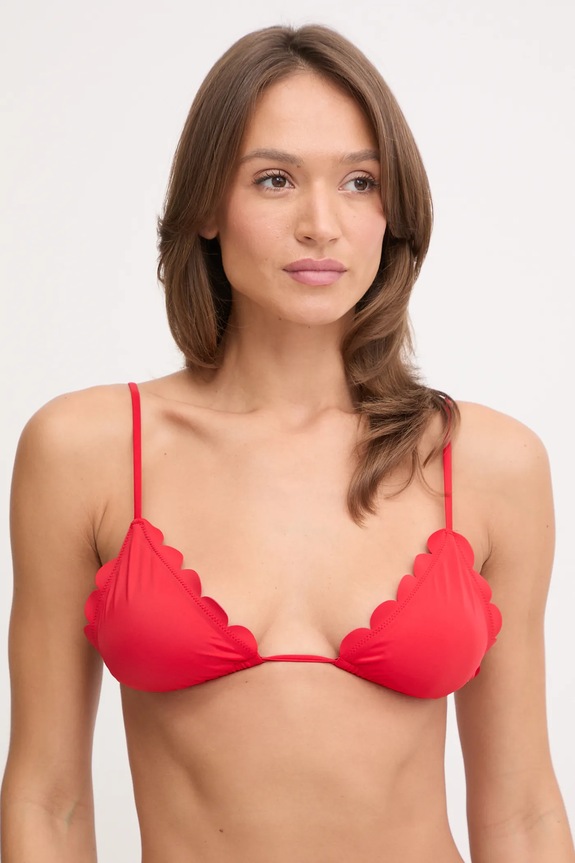 HUGO bikini felső melltartó merevítő nélkül piros 50555660