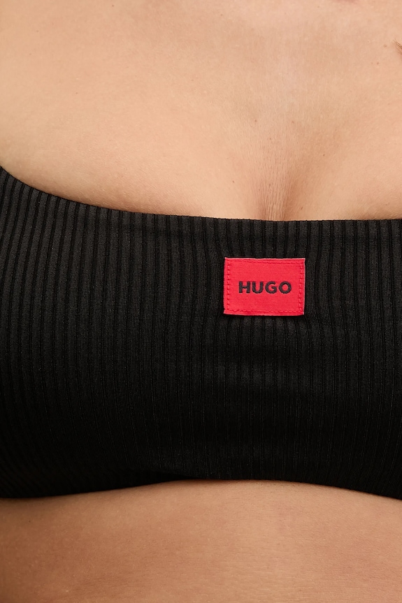Plavková podprsenka HUGO SIGNATURE BANDEAU čierna 50555695