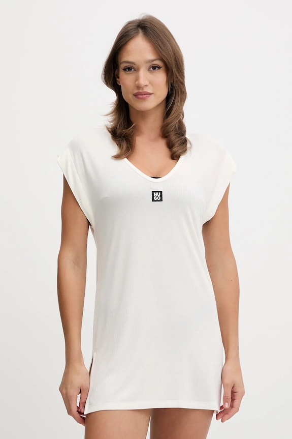 Plážové šaty HUGO SIGNATURE B. DRESS béžová 50555745