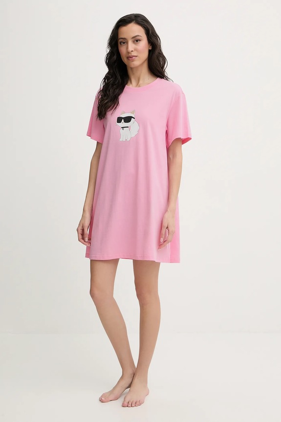 Νυχτικό Karl Lagerfeld IKON B1W45003 ροζ SS26