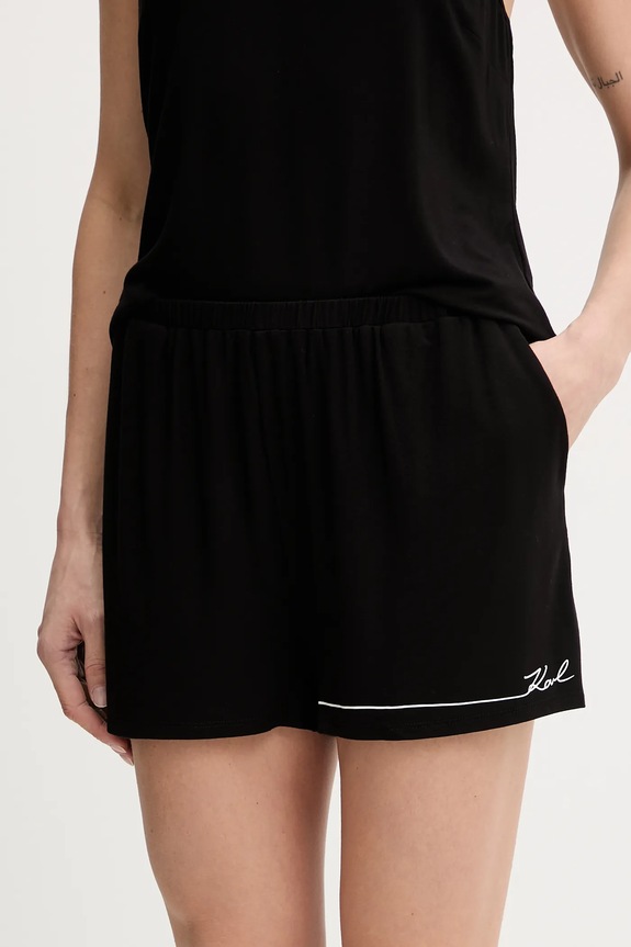 Одежда Karl Lagerfeld пижама из двух частей для женщин с вискозой B1W45011 чёрный