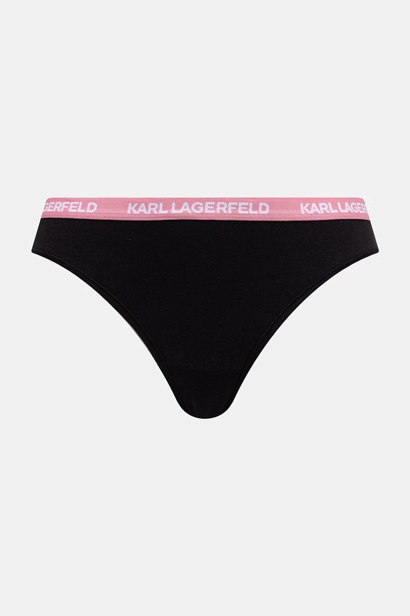 Karl Lagerfeld tange za žene od pamuka s elastanom 3-pack B1W47015 crna SS26