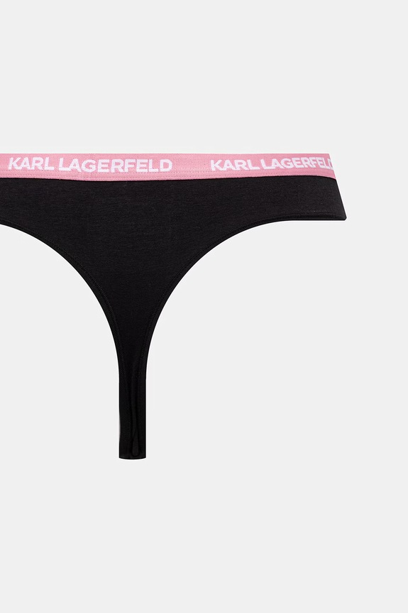 Karl Lagerfeld tange za žene od pamuka s elastanom 3-pack B1W47015 crna