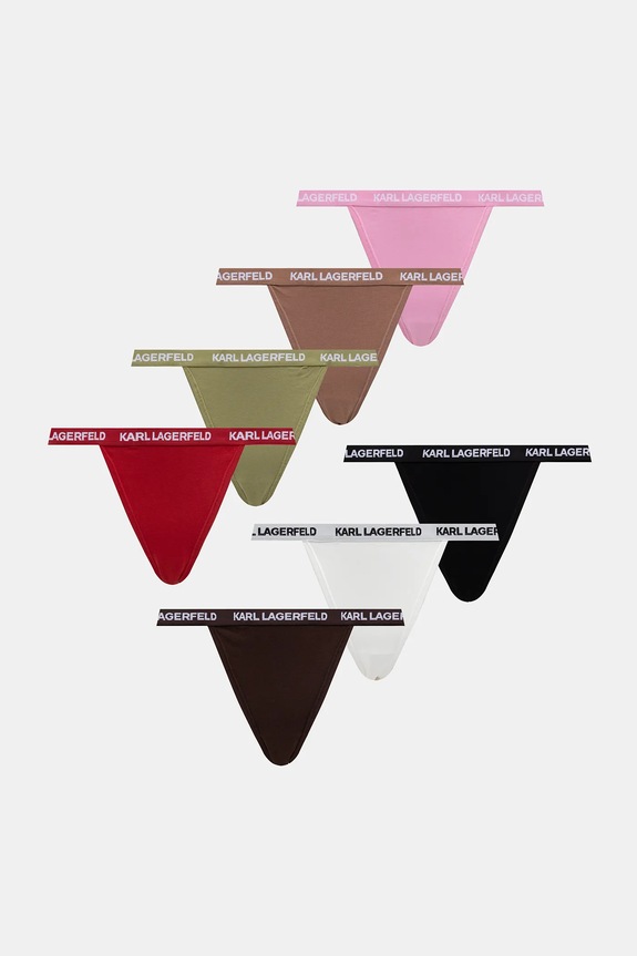 Brazilian στρινγκ Karl Lagerfeld 7-pack λεπτό μοτίβο ροζ B1W47017