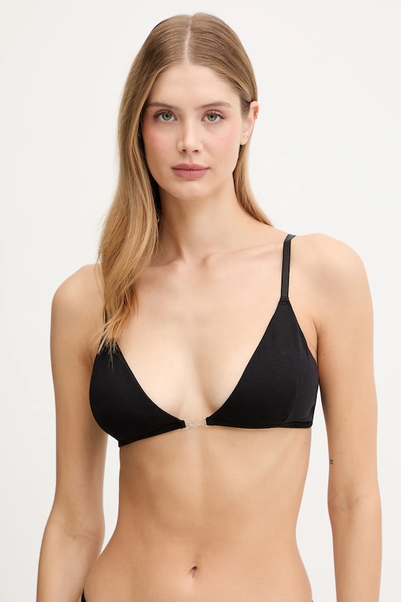 Σουτιέν Karl Lagerfeld πλεκτό ύφασμα μαύρο B1W47046