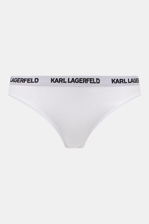Îmbrăcăminte Karl Lagerfeld Chiloți de damă din bumbac cu elastan pachet de 3 B1W47033 alb