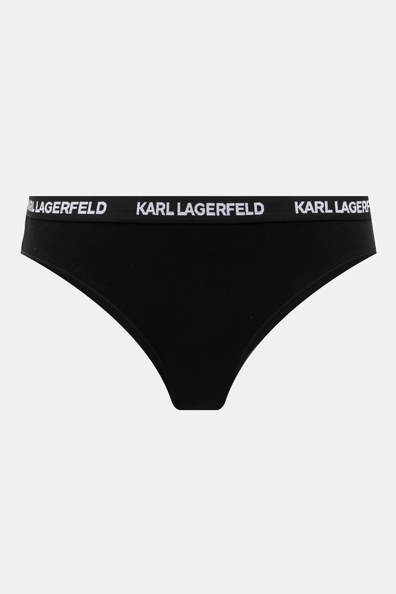 Karl Lagerfeld nohavičky dámske bavlnené s elastanom 3-pak B1W47033 čierna SS26