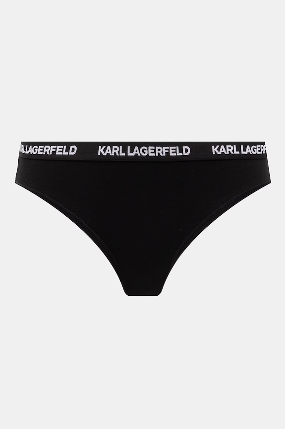 Karl Lagerfeld nohavičky dámske bavlnené s elastanom 3-pak B1W47033 čierna SS26