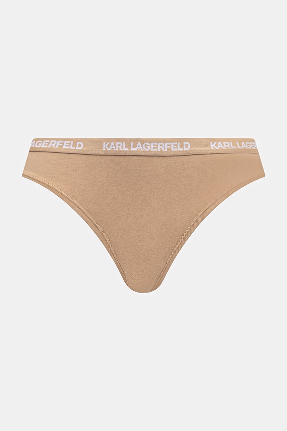 Karl Lagerfeld perizoma da donna in cotone pacco da 3 B1W47031 beige SS26