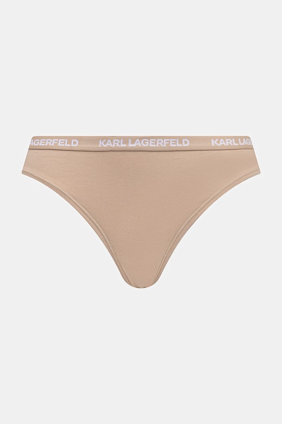 Abbigliamento Karl Lagerfeld perizoma da donna in cotone pacco da 3 B1W47031 beige