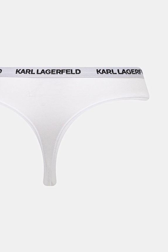 Karl Lagerfeld tangá dámske s bavlnou 3-pack B1W47031 sivá